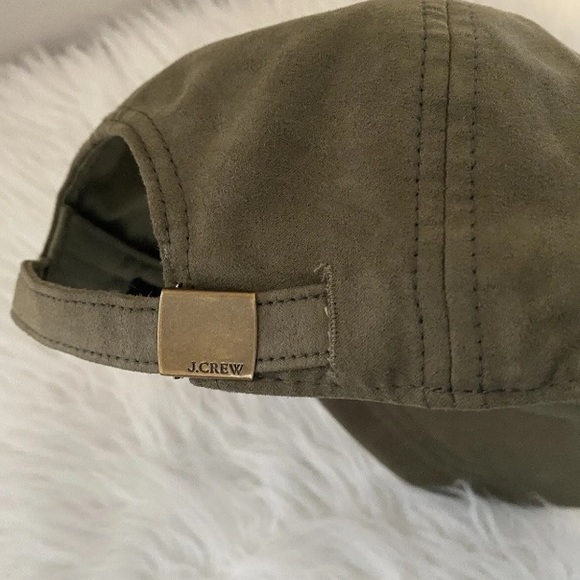 $59.50 JCrew Faux Suede Adjustable Warm Bayleaf Olive Green Baseball Cap Hat NEW - Picture 9 of 9